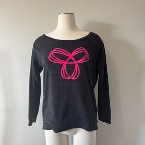 TNA Women Black with Hot Pink Graphic Bow Shirt fit Small